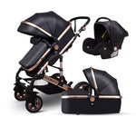 Normal ship! 3 in 1 baby strollers and sleeping basket newborn 2 in 1 baby stroller pram one parcel with car seat - shop.livefree.co.uk