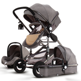 Normal ship! 3 in 1 baby strollers and sleeping basket newborn 2 in 1 baby stroller pram one parcel with car seat - shop.livefree.co.uk