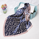 Square Scarves Women Chain Print Sunscreen Silk Scarf Female Satin Long dual-use Shawl Beach Towel Shawl Chennai children spend - shop.livefree.co.uk