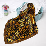 Square Scarves Women Chain Print Sunscreen Silk Scarf Female Satin Long dual-use Shawl Beach Towel Shawl Chennai children spend - shop.livefree.co.uk