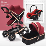 Normal ship! 3 in 1 baby strollers and sleeping basket newborn 2 in 1 baby stroller pram one parcel with car seat - shop.livefree.co.uk