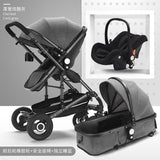 Normal ship! 3 in 1 baby strollers and sleeping basket newborn 2 in 1 baby stroller pram one parcel with car seat - shop.livefree.co.uk