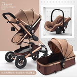 Normal ship! 3 in 1 baby strollers and sleeping basket newborn 2 in 1 baby stroller pram one parcel with car seat - shop.livefree.co.uk