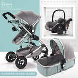 Normal ship! 3 in 1 baby strollers and sleeping basket newborn 2 in 1 baby stroller pram one parcel with car seat - shop.livefree.co.uk