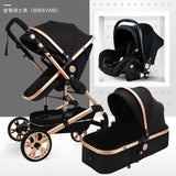 Normal ship! 3 in 1 baby strollers and sleeping basket newborn 2 in 1 baby stroller pram one parcel with car seat - shop.livefree.co.uk