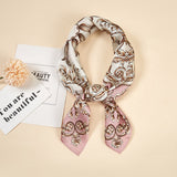 New Women Silk scarf small square NeckerChief bags hand scarf girls deoration dots with animal printed hair scarf - shop.livefree.co.uk