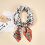 New Women Silk scarf small square NeckerChief bags hand scarf girls deoration dots with animal printed hair scarf - shop.livefree.co.uk