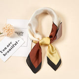 New Women Silk scarf small square NeckerChief bags hand scarf girls deoration dots with animal printed hair scarf - shop.livefree.co.uk