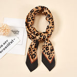 New Women Silk scarf small square NeckerChief bags hand scarf girls deoration dots with animal printed hair scarf - shop.livefree.co.uk