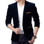 Brand Mens Corduroy Blazers Autumn Spring Fashion Male Slim Fat Casual Suit Jacket Men Blazer Masculino Clothing Vetement Homme - shop.livefree.co.uk