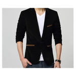 Brand Mens Corduroy Blazers Autumn Spring Fashion Male Slim Fat Casual Suit Jacket Men Blazer Masculino Clothing Vetement Homme - shop.livefree.co.uk