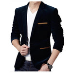 Brand Mens Corduroy Blazers Autumn Spring Fashion Male Slim Fat Casual Suit Jacket Men Blazer Masculino Clothing Vetement Homme - shop.livefree.co.uk