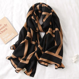 Luxury Brand 2021 Cotton Scarf Women Large Shawls Pashmina Hijab Foulard Echarpe Design Print Lady Beach Stole Head Scarves