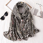 Luxury Brand 2021 Cotton Scarf Women Large Shawls Pashmina Hijab Foulard Echarpe Design Print Lady Beach Stole Head Scarves