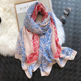 Luxury Brand 2021 Cotton Scarf Women Large Shawls Pashmina Hijab Foulard Echarpe Design Print Lady Beach Stole Head Scarves