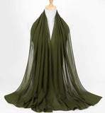 Women Solid Color Chiffon Hijab Scarf Wrap Islamic Shawls Headband Muslim Hijabs Wrap Headscarf Scarves 60 Colors