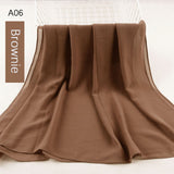 good stitching stitch plain high quality premium heavy Chiffon hijab scarf Malaysian Women's scarves hijabs long shawl shawls