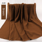 good stitching stitch plain high quality premium heavy Chiffon hijab scarf Malaysian Women's scarves hijabs long shawl shawls