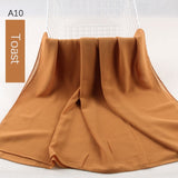 good stitching stitch plain high quality premium heavy Chiffon hijab scarf Malaysian Women's scarves hijabs long shawl shawls