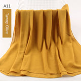 good stitching stitch plain high quality premium heavy Chiffon hijab scarf Malaysian Women's scarves hijabs long shawl shawls
