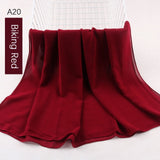 good stitching stitch plain high quality premium heavy Chiffon hijab scarf Malaysian Women's scarves hijabs long shawl shawls