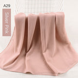 good stitching stitch plain high quality premium heavy Chiffon hijab scarf Malaysian Women's scarves hijabs long shawl shawls