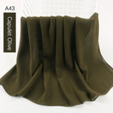 good stitching stitch plain high quality premium heavy Chiffon hijab scarf Malaysian Women's scarves hijabs long shawl shawls