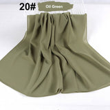 good stitching stitch plain high quality premium heavy Chiffon hijab scarf Malaysian Women's scarves hijabs long shawl shawls