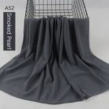 good stitching stitch plain high quality premium heavy Chiffon hijab scarf Malaysian Women's scarves hijabs long shawl shawls