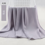 good stitching stitch plain high quality premium heavy Chiffon hijab scarf Malaysian Women's scarves hijabs long shawl shawls