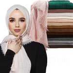 95*190cm women muslim crinkle hijab scarf femme musulman soft cotton headscarf islamic hijab shawls and wraps wholesale price