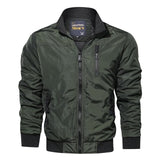 New Solid Stand Collar Casual Men's Bomber Jacket Youth Flight Coat Jaket Men Jackets Chaquetas Hombre