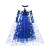 Frozen 1&amp;2 Anna Elsa Princess Dress For Girl Birthday Party Tulle Prom Gown Kids Christmas Cosplay Snow Queen Coronation Costume