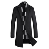 New Fashion Wool Coat Men Long Windbreaker Woolen Overcoat Mens Casual Peacoat Male High Quality Classical Jaket Trench Coats