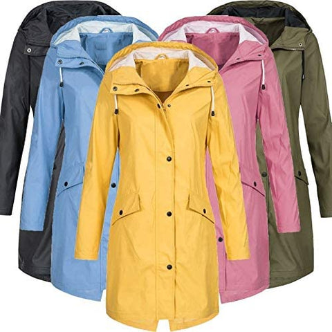 Butemoda New Women's Raincoat Jacket Coat Transition Jackets Sunsets Long Autumn Winter Windbreaker Waterproof Sports Jakets