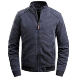 New Plus Cotton Mens Jackets Stand Collar Casual Men's Jacket Solid Color Warm Long Sleeve Autumn Winter Jaket Men