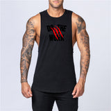 Cotton Workout Gym Tank Top Mens Muscle Sleeveless Sportswear Shirt Stringer Fashion Clothing Bodybuilding Singlets Fitness Vest