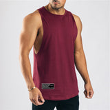 Cotton Workout Gym Tank Top Mens Muscle Sleeveless Sportswear Shirt Stringer Fashion Clothing Bodybuilding Singlets Fitness Vest