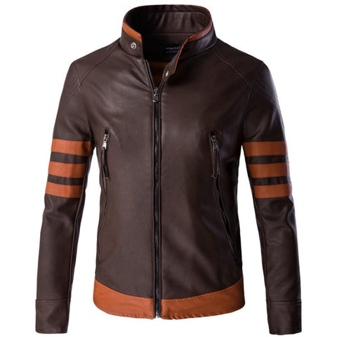 Big Size 5XL Men leather jackets New arrival Stand Collar Motorcycle leather jackets and coats Top quality comfortable jaket