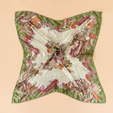 Fashion Design Square Silk Scarf - shop.livefree.co.uk