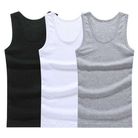 Hot Sale 3pcs / 100% Cotton Mens Sleeveless - shop.livefree.co.uk