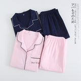 New 100% Cotton Pyjamas Women Pajamas Sets Couple Spring Long Sleeve Sleepwear V-Neck Femme Lounge Pijama mujer - shop.livefree.co.uk