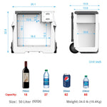 LionCooler X50A Portable Solar Fridge Freezer, 52 Quarts, (New Model) - shop.livefree.co.uk