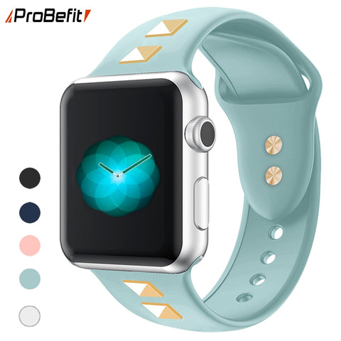 soft Silicone Sports Band for Apple Watch 5 4 3 2 - shop.livefree.co.uk